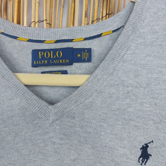POLO Ralph Lauren prima cotton size medium Color gray Long sleeves - Picture 7 of 8